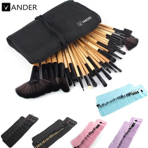 VANDER 32Pcs Set Professional косметика Foundation Eye Shadows Lipsticks Powder Make Up Brushes Tools Bag Pincel Maquiagem