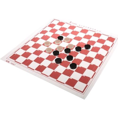 Portable International Draughts Set Traditional Board Game Chess 100 Squares