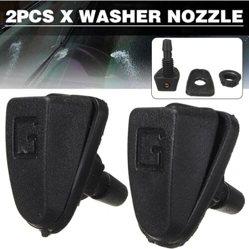 Universal 2pcs Car Front Windscreen Washer Jet Nozzles Water Fan Spout Cover Washer Outlet Wiper Nozzle Adjustment Parts