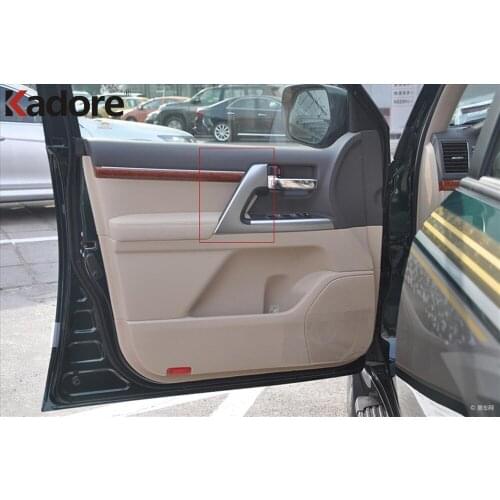 Inner Armrest Panel Cover Trim For Toyota Land Cruiser LC200 FJ200 Second facelift 2016-2019 2020 Matte Car Interior Accessories