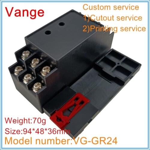 1pc/lot terminal blcok housing mold shell 94*48*36mm ABS plastic outlet box enclosures for din rail power supply design