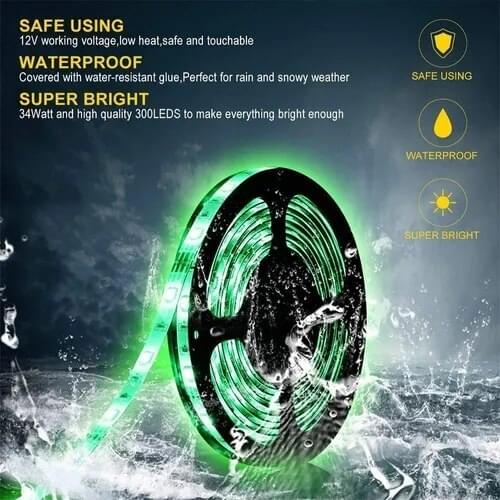 10M 5050 RGB Bluetooth APP Control 300 LED Strip lights lamp decor Tape Voice Music