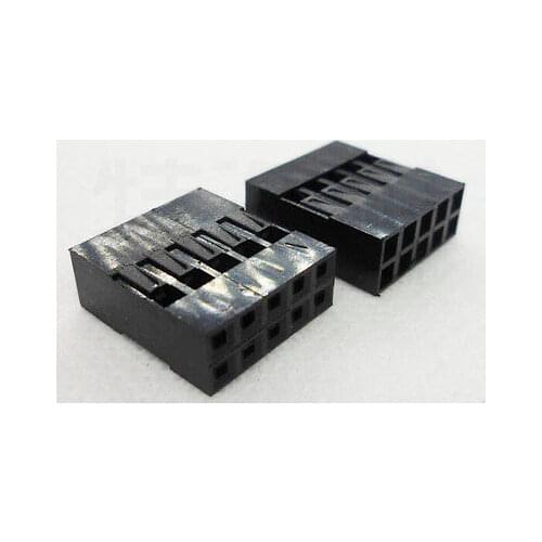 100PCS 2x5 10 Pin Dupont Jumper Wire Cable Housing Female Pin Connector Header