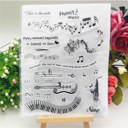 14*18CM Note Transparent Clear Stamps / Silicone Seals Roller Stamp For DIY Scrapbooking Photo Album/Card Making