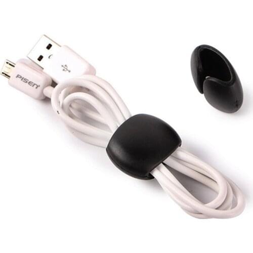 5 Pcs Cable Winder Wraps Headhone Cord Organizer Silicone USB Cable Clip Management Strap USB Holder No More Tangled Cords