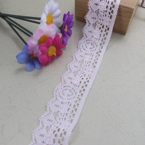 5 Yards/lot 31mm Width Very Pale Pink Elastic Stretch Lace Trim Sewing/garment/clothes/Apparel Elastic Lace