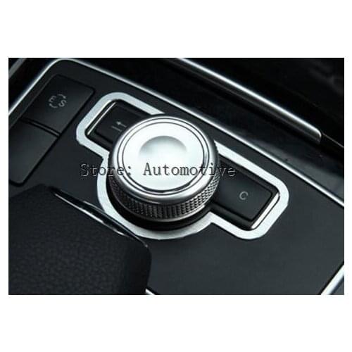Aluminium Alloy Multimedia Switch Cover Trim Car Sticker For Mercedes Benz GLK E Class W212 Accessory