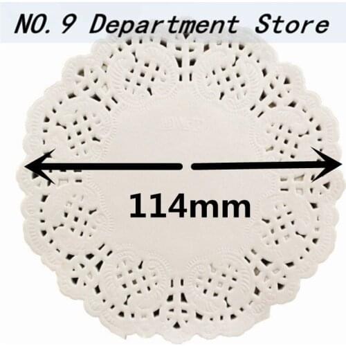Free shipping 4.5" 100pcs/lot Round Lace Paper Oil Absorbing Paper Cake Biscuit Decoration Bottom Paper Party Wedding Supplies