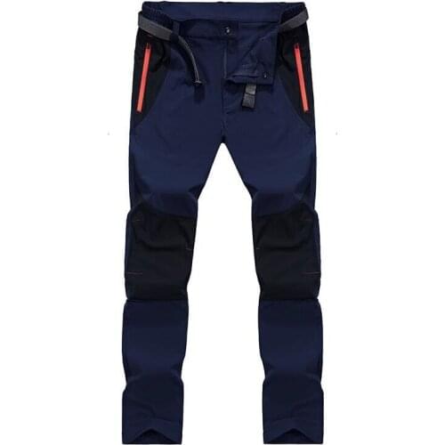 Mens Summer Pants Quick Dry Outdoor Hunting Camping Hiking Fishing Cycle Biker Pants Straight Cargo Military Tactical Trousers