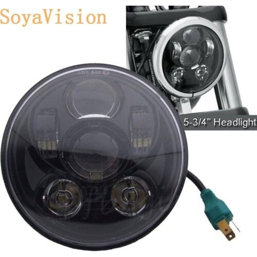 For Harley 5-3/4" Motorcycle Projector motor LED Lamp Headlight 5 3/4 For Harley Sportster, Iron 883, Dyna, Street Bob FXDB