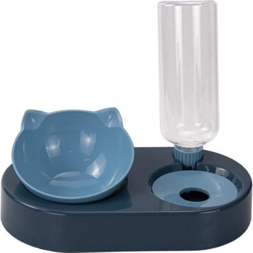 Cat Food Bowl Automatic Water Dispenser Water Storage Pet Dog Cat Food Container with Waterer Pet Dual Purpose Feeding Supplies