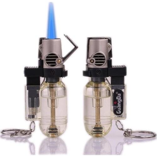 Round Machine Direct Punching Butane Gas Lighter Welding Porcelain Durable Small Spray Gun