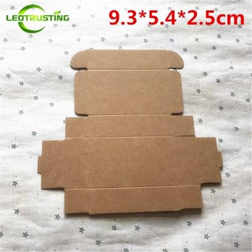 Leotrusting 50pcs 9.3*5.4*2.5cm Brown Kraft Paper Box Natural Kraft Paper Gift Packaging Box Handmade Gift Paper Cardboard Box
