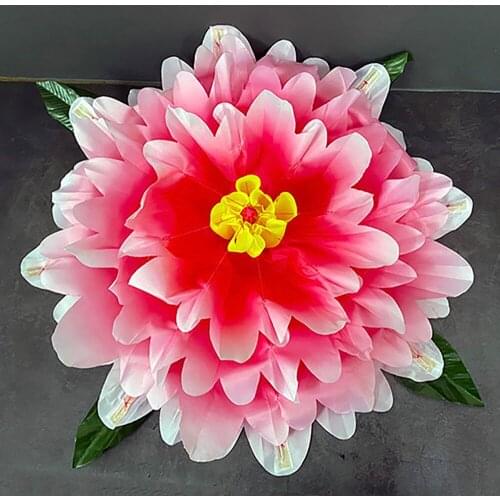 Peony Production Gradient (60cm,Yellow/Red/Pink Color) Stage Magic Trick Peony Appear in Empty Hand Comedy Flower Magia Gimmick