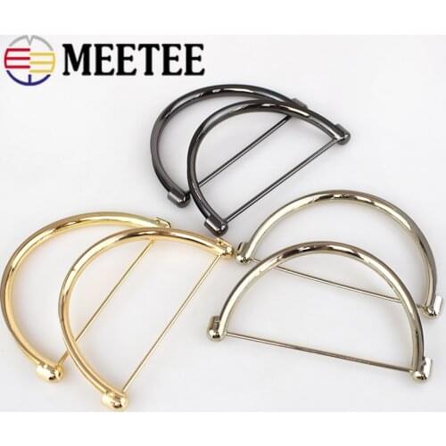 2/4pc Meetee Metal D Rings Bag Handle Buckles for Women Handbag Lock Decor Shoulder Bags Clasp Replace DIY Hardware Accessory