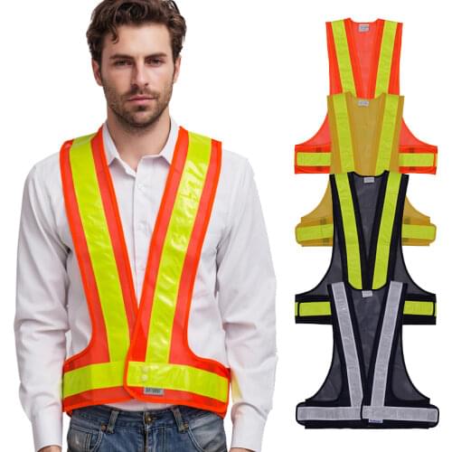 Motorcycle Jacket Reflective Vest High Visibility Night Shiny Warning Safety Coat For Traffic Work Cycling Team Uniform