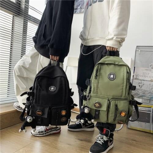 2021 New Large Capacity Waterproof Nylon Women Backpack Men Multi-pocket Travel Bag Large Capacity College Couples Schoolbag