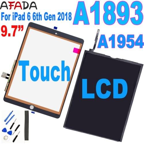 9.7” For iPad 6 6th Gen 2018 A1893 A1954 Touch Screen Digitizer Panel / LCD Display Screen Replace For ipad 9.7 2018 A1893 A1954