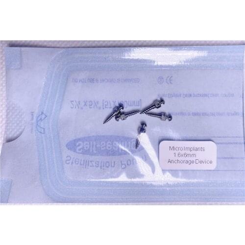 Φ1.6X6mm TC4 Dental Orthodontic Self-Drilling Titanium Alloy Micro Implants Mini Screws