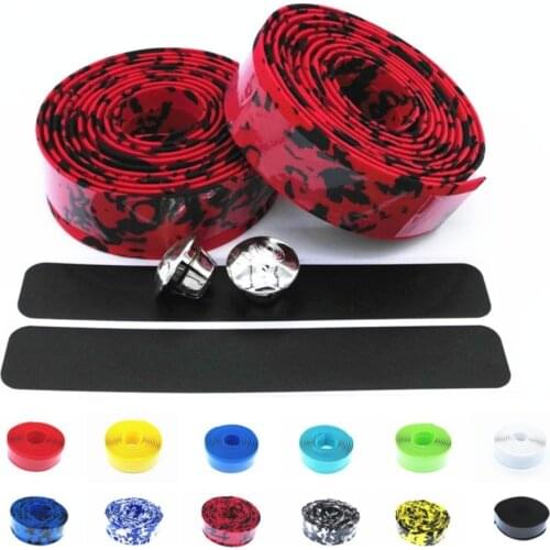Bicycle handlebar belt bar tape non slip absorb sweat Colorful Cycling Handle Belt Bike Bicycle Cork Handlebar Tape Wrap +2 Bar