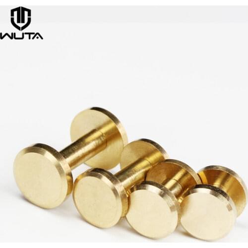 5/7/12/15/20mm Solid Brass Flat Head Button Stud Screw Nail Rivet Chicago Screw Leather Belt For Sewing Handmade Diy Accessories