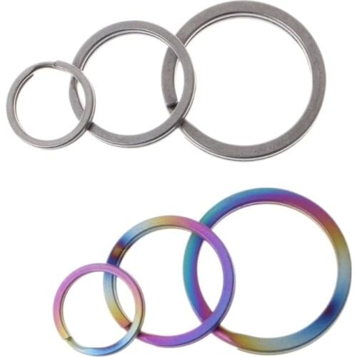 EDC Titanium Alloy Key Ring Pocket Tool Mini Split Keychain Buckle Circle Clip