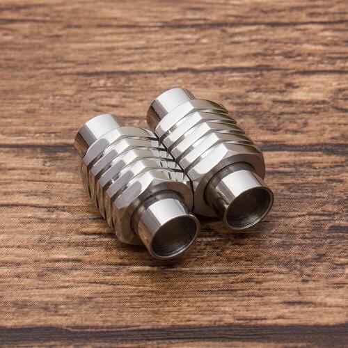 2 pc 6mm hole Stainless steel buckle Clasps For Men Leather Bracelet DIY handmade Jewelry Finding Supplies Accessories Connector