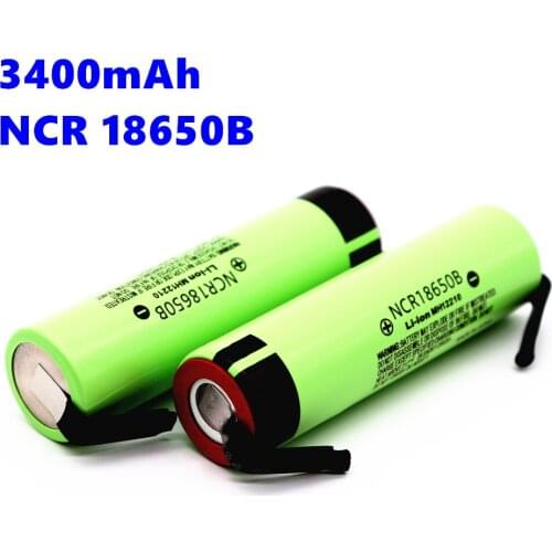 100% Original Nuevo NCR 18650B 18650 Li-ion recargable de la batera de 3400 mAh 3,7 V para linterna/or +DIY nquel pieza