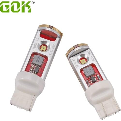 2pcs T20 7443 7440 12 led csp chip Car Bulb Reverse Light Brake Turn Signal Lights source parking auto lamp White light 12-24V