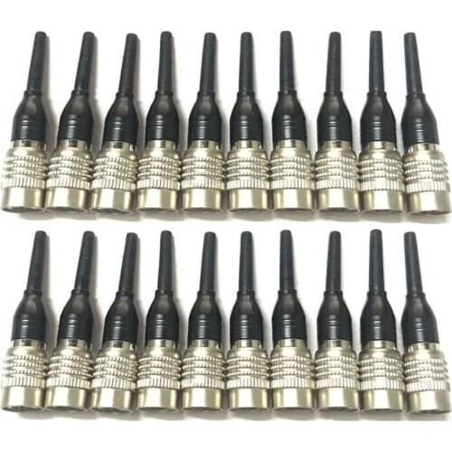 20pcs XLR 4 Pin Male Plug MIC Microphone Audio Connector for technica Audio black or white color