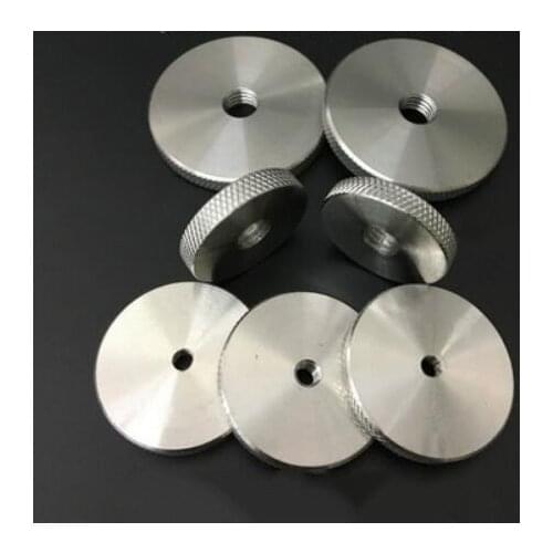 5pcs M3/M4/M5/M6/M8/M10 female knurled nut flat head nuts hand-screw round stainless steel 12mm-30mm OD 5mm/6mm/8mm thicken