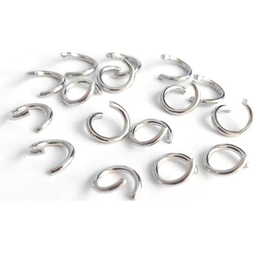 500pcs 1.2*8mm iron nickel plated jump rings for key chain Keychain Key rings custom DIY accessories