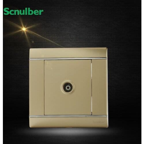 86 standard luxury champagne single set-top box stb tv wall switch socket