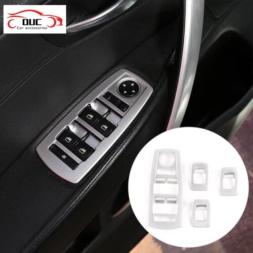 ABS Chrome Car Window Glass Lifting Buttons Frame Trim Stickers For BMW X3 E83 2006-2010 Auto Interior Accessories
