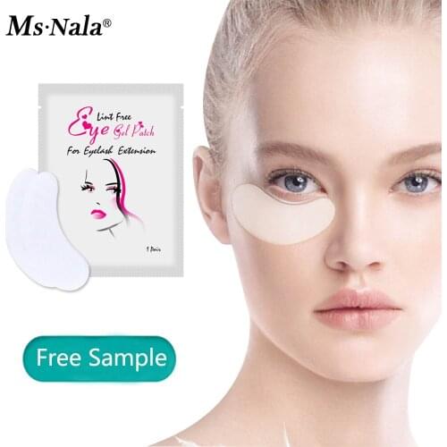 Free Sample 1 Pair Eyelash Extension Patches Mink Eyelashes Makeup Tools Eye Lash Gel Pads Grafting Mask