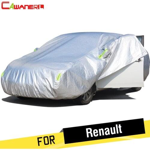 Cawanerl Cotton Car Cover Sun Snow Rain Protection Thicken Cover Waterproof For Renault Vel Satis Scenic Fluence Kangoo Koleos