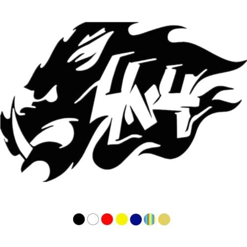 CS-10145# 4x4 Boar Totem Fangs Hog Hunting funny vinyl car sticker reflective waterproof car decal stickers on car truck bumper