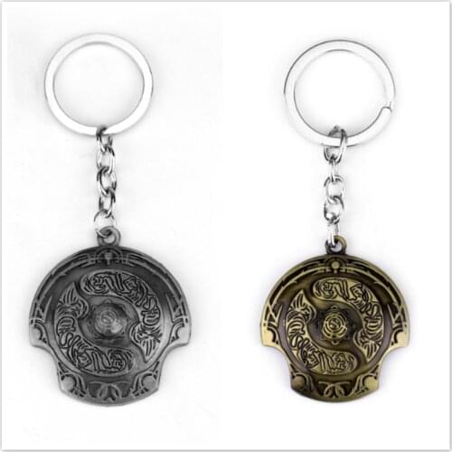 Dongsheng Game Jewelry Dota 2 Keychain Alloy Immortal Champion Shield Metal Keyrings For Gifts Chaveiro Keychains