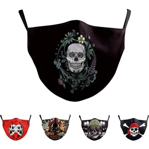 Creative Halloween Cospaly Horror Skull Mouth Series Party Masks Womens Men Face-Protection Cycling Spots Breathable Adult Mask