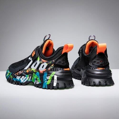 2021 Autumn Sneakers Kids Sports Shoes For Boys Children Casual Boy Sneaker Graffiti Student Shoes Child Anti-Slippery Light