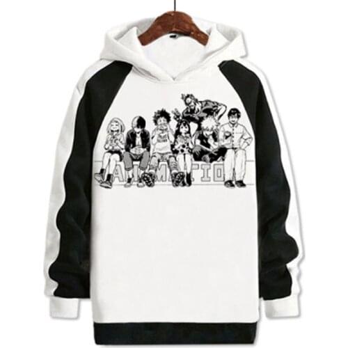 Hot My Hero Academia Cosplay Todoroki Shoto Pullover Boku No Hero Academia Lzuku Midoriya Fleece Hoodies For Man Women