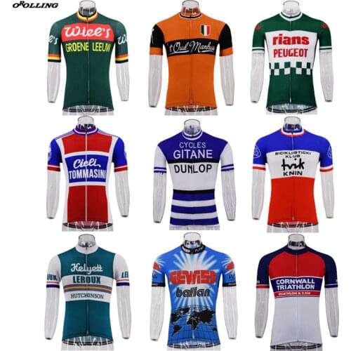 Multi Chooses Popular New Classical Retro Pro Team Maillot Cycling Jersey Customized Orolling Tops