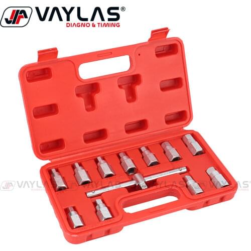 Drain Plug Sump Key Set with Oil Bottom Screw Wrench Oil Sump Screw Sleeve Wrench High Quality Auto Repair Tools