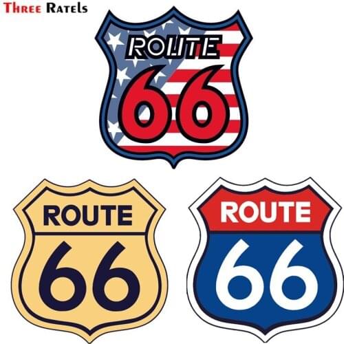 Three Ratels FC955 Route 66 Decal Car Windshield Sticker Pvc Figure Decal