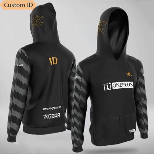 2021 New LOL CSGO DOTA 2 Pro Player Custom ID Sweatshirt Fnatic E-sports Team Uniform Mens Hoodie Fashion Super Dalian Hoodie