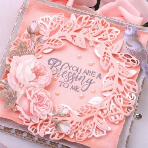 New Flower Frame Metal Cutting Dies Wreath Stencils for DIY Scrapbooking Photo Album Decorative Embossing Crafts Die Cuts