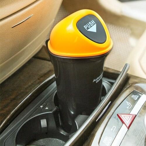 Car Trash Garbage Can Auto Trash Dust Case Holder Bin Box Car-styling Yellow Red Blue Black Gray Paper Dustbin Car Assessoires