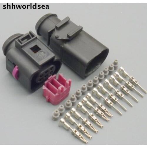 Shhworldsea 5sets sensor/Throttle Body connector for VW Audi TT for VW Jetta Golf MK4 Beetle 1J0973713 O2 sensor 6-way Plug