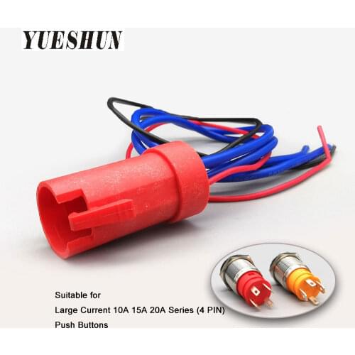 19mm 16mm 22mm Connector For Push Button Llight Switch 5 Pins 6 Pins Type Pushbutton Cable Socket Plug Wirng