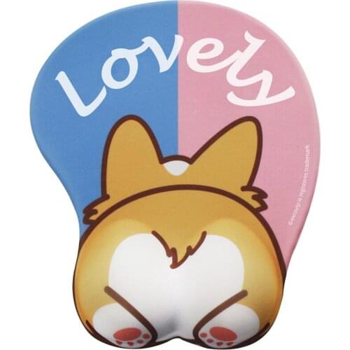 Cute Corgi Mouse Pad Wristband Oversized Female Gaming Anime Evil Silicone Chest Wrist Pad Wrist Support